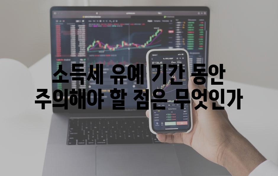 소득세 유예 기간 동안 주의해야 할 점은 무엇인가