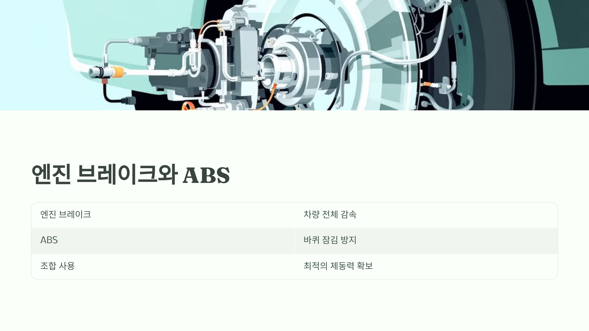 엔진 브레이크와 ABS