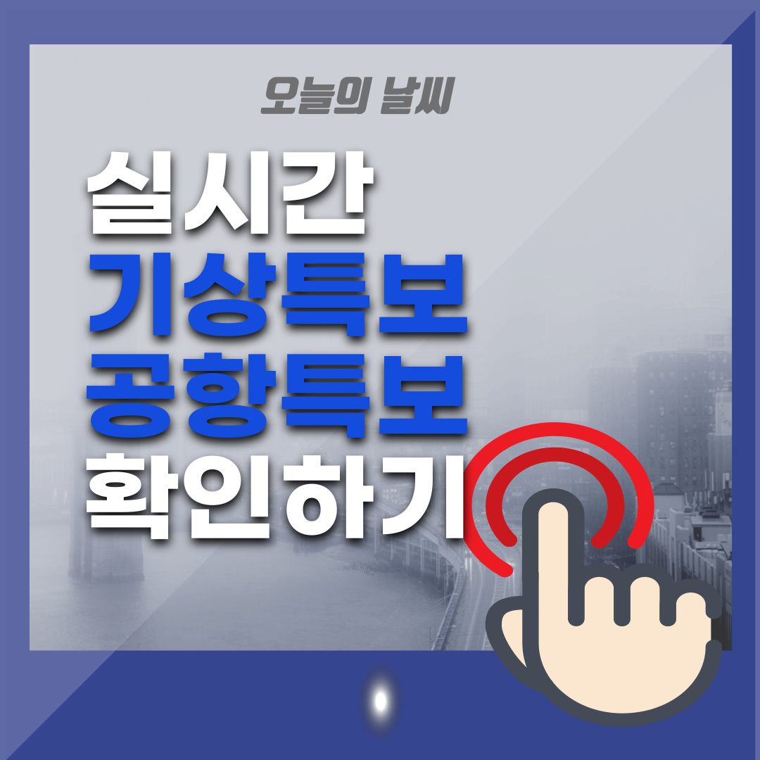 실시간 기상특보 공항특보 확인하기