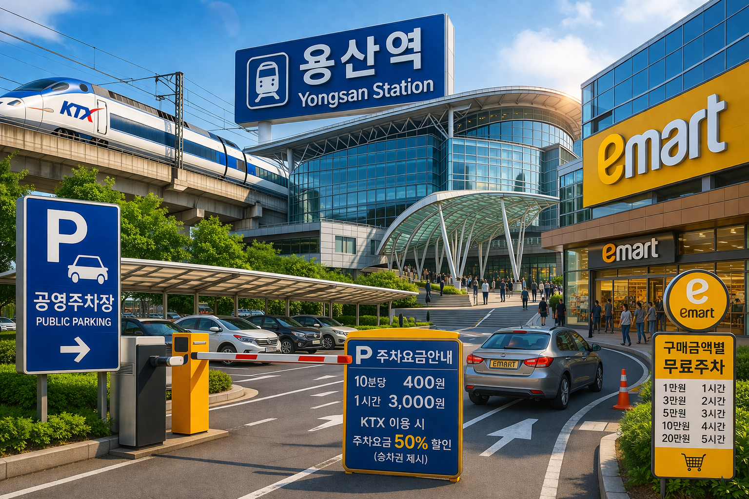 용산역 공영주차장 위치·요금 총정리|KTX 주차 할인부터 이마트 무료주차 꿀팁까지 관련 사진