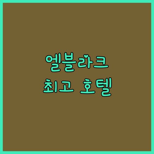 엘블라크 중심가 최고의 선택 호텔 엘..