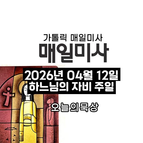 2026년 4월 12일 매일미사 하느님의 자비 주일 오늘의 묵상