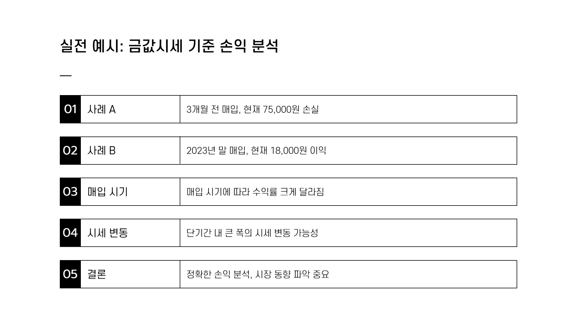 오늘의 금값시세