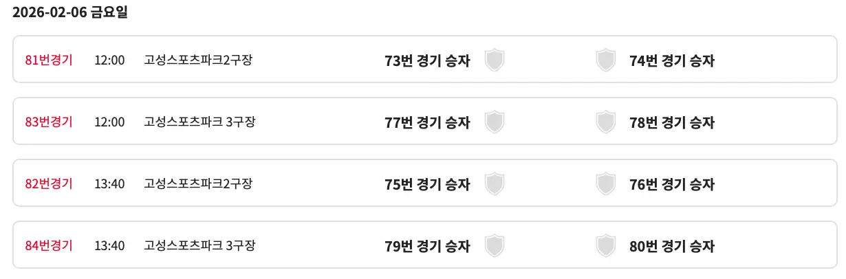 제48회 문화체육관광부장관배 전국 고등학교 축구대회 본선 대진표