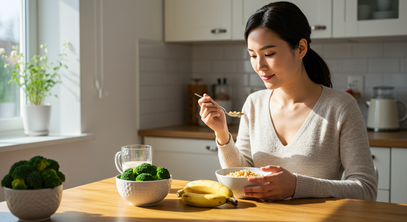 봄 디톡스 식이섬유, 바나나, 귀리, 브로콜리
