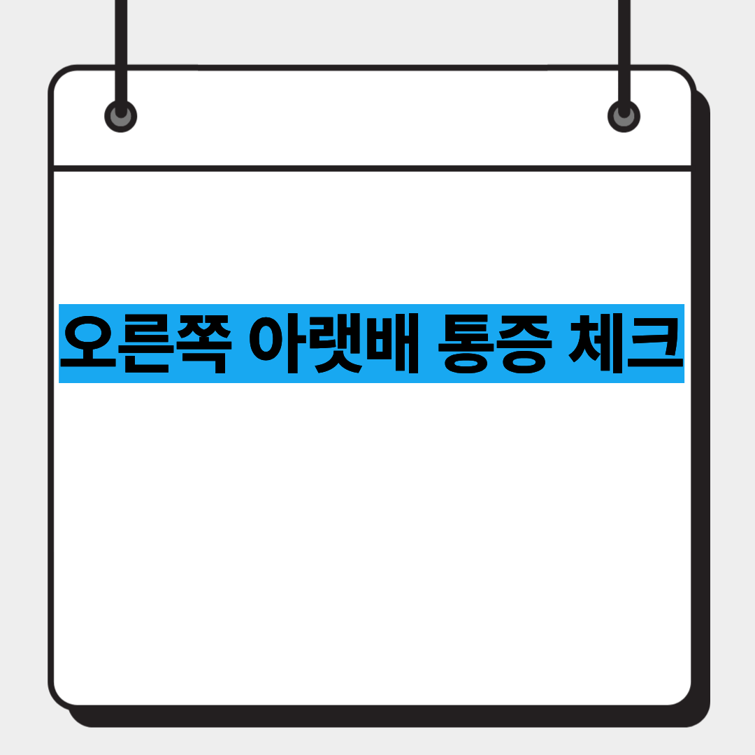 오른쪽 아랫배 통증 체크 1