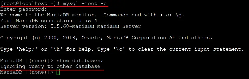 mysql -root -p