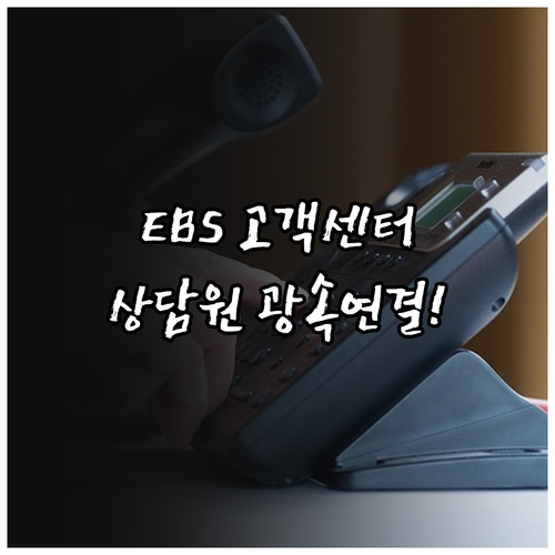 EBS 고객센터 빠른 상담원 연결 팁..