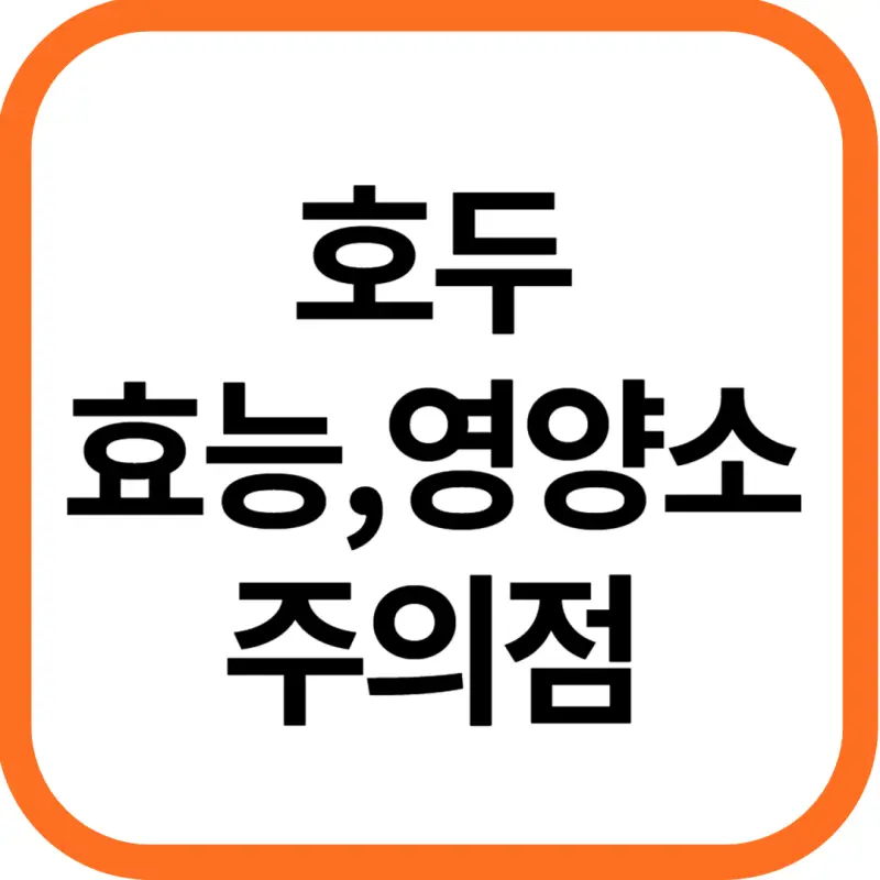 호두 효능 및 영양소&#44; 주의점