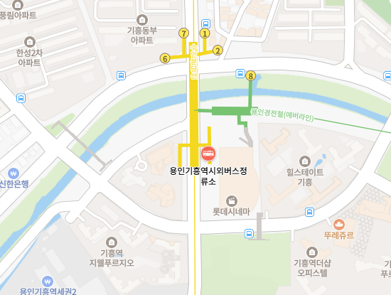 용인기흥역시외버스정류소 위치-지도