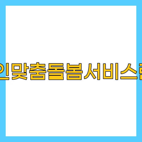 노인맞춤돌봄서비스란?