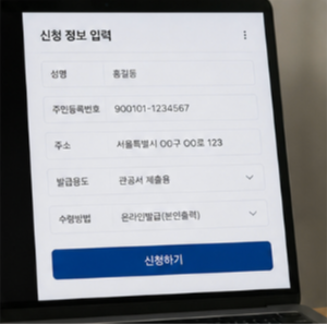 발급 전 확인사항