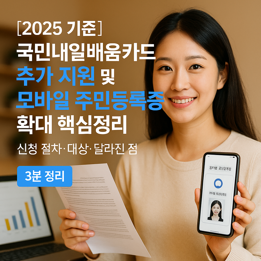 [2025 기준] 국민내일배움카드 추가 지원 및 모바일 주민등록증 확대 핵심정리