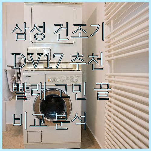 삼성 건조기 DV17 시리즈 추천 비..