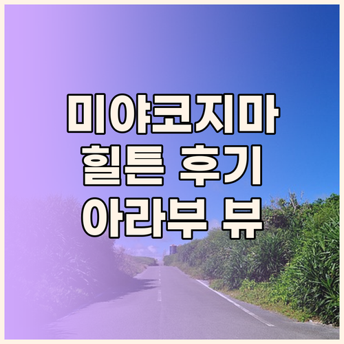 미야코지마 힐튼 리조트 후기 아라부 