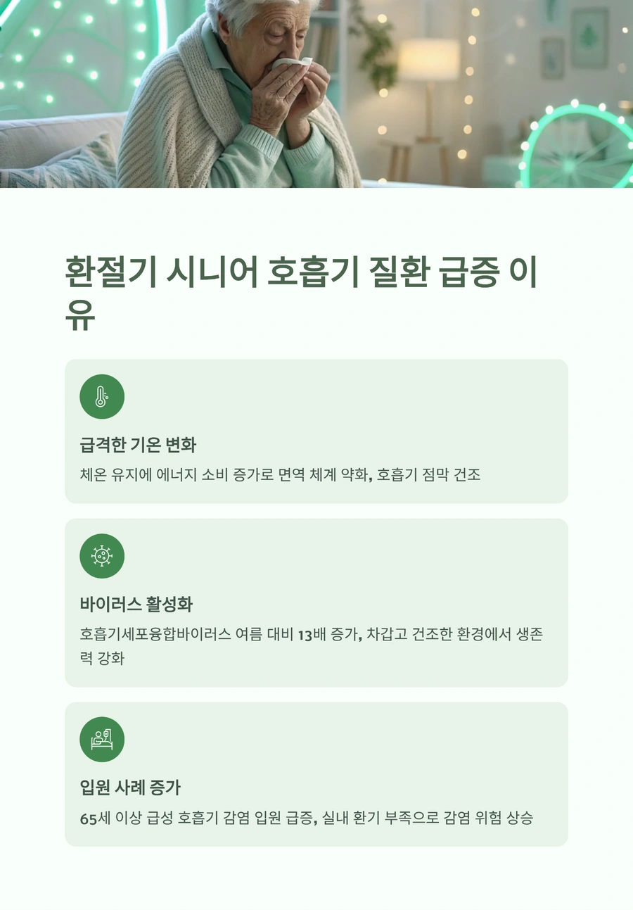 환절기 시니어 호흡기 질환 급증 원인 설명