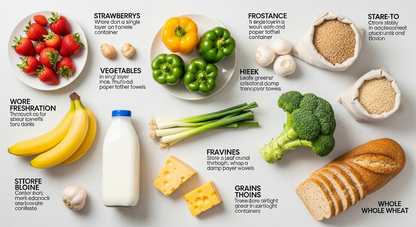 냉장고에 넣어 신선하게 보관하는 식재료
