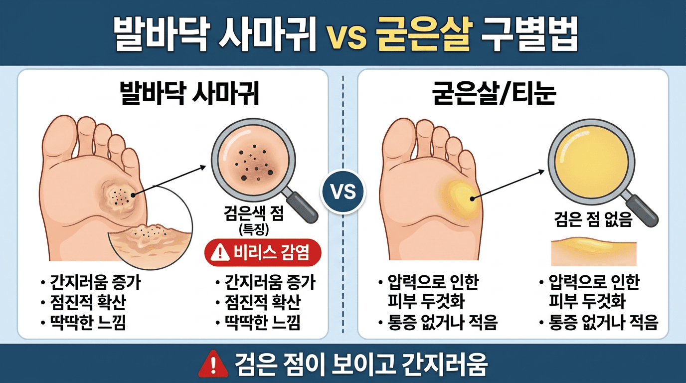 발바닥 사마귀 특징