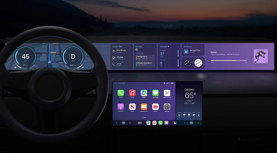 카플레이-대시보드-디스플레이