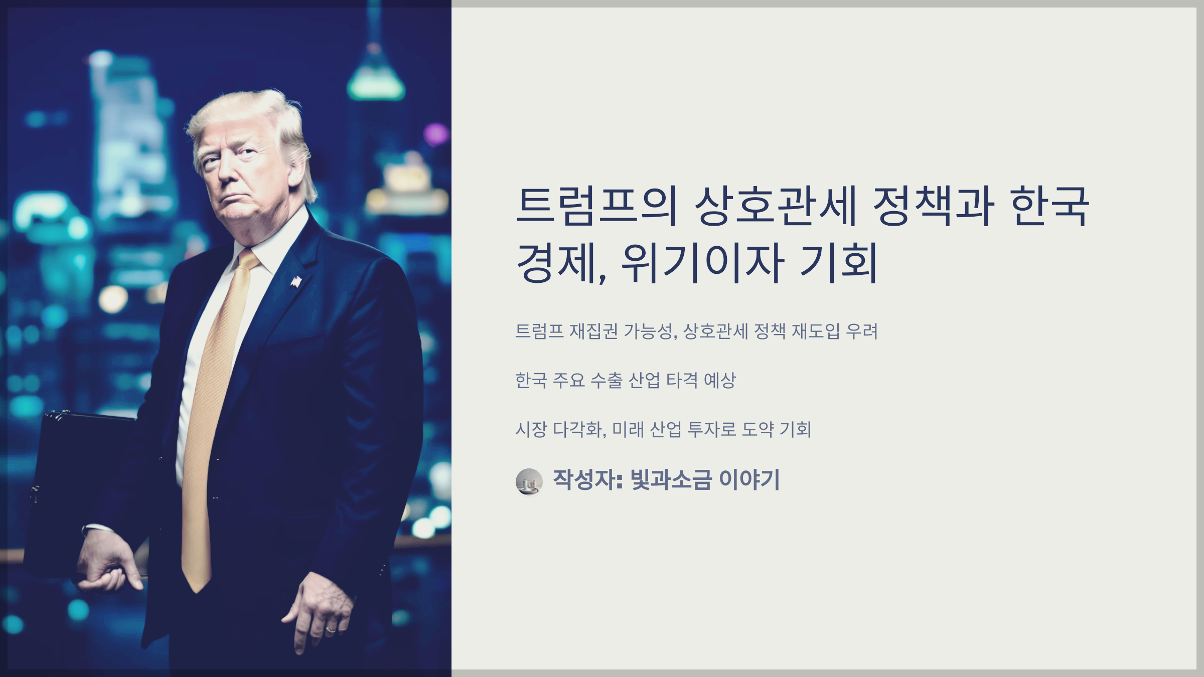 트럼프의 상호관세 정책과 한국 경제, 위기이자 기회