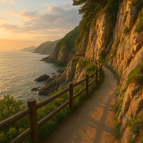 전라도 여수 금오도 해안선 절벽 둘레길