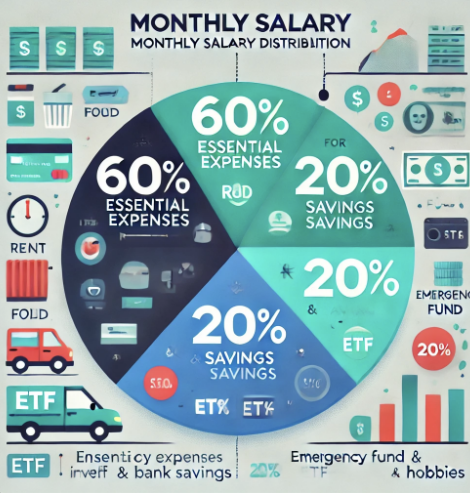 60:20:20 지출비용 나누는 표 사진
