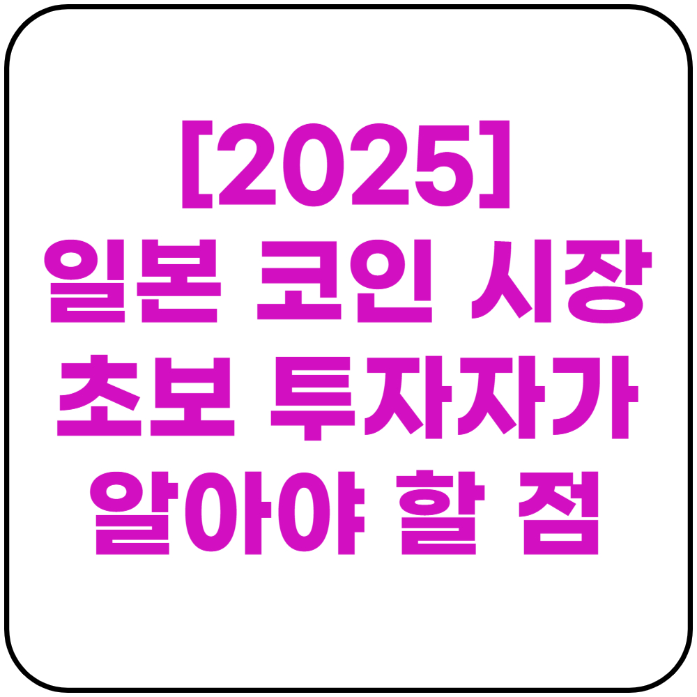 일본 코인 시장 초보 투자자가 알아야 할 점
