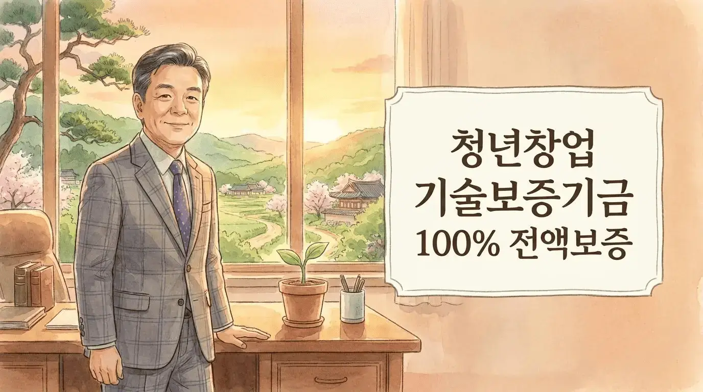 기술보증기금 청년창업기업 우대지원사업 3억 전액보증 아바타 일러스트