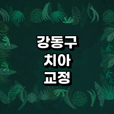 서울 강동구 교정 치과