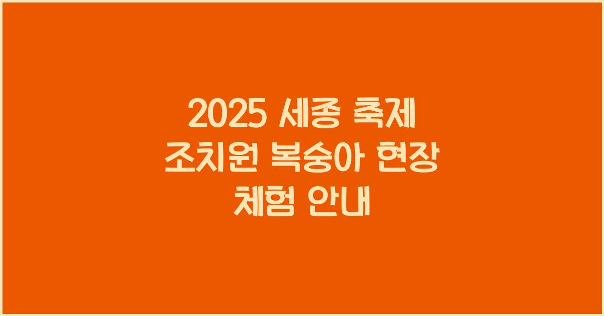 2025 세종 축제