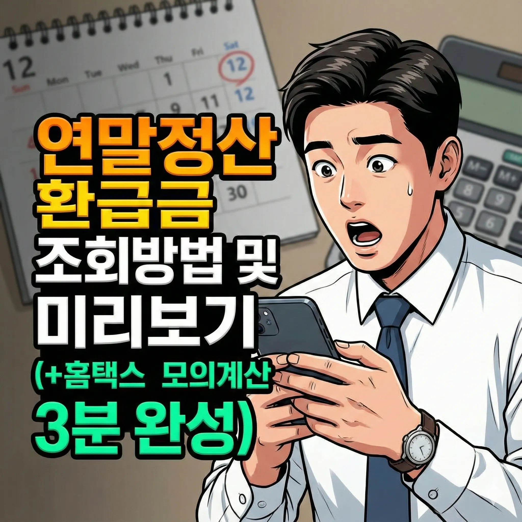 연말정산 환급금 조회방법 및 미리보기 (+홈택스 모의계산 3분 완성)