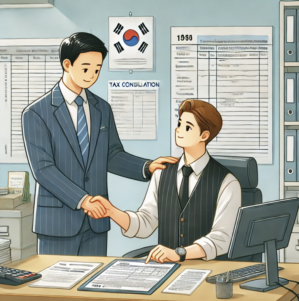 공무원이 외국인늘 돕는 장면