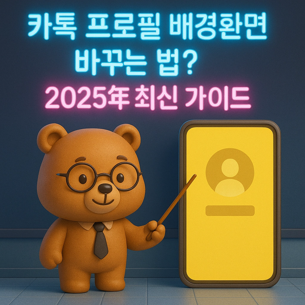 카톡 프로필 배경화면 바꾸는 법 2025년 최신 가이드