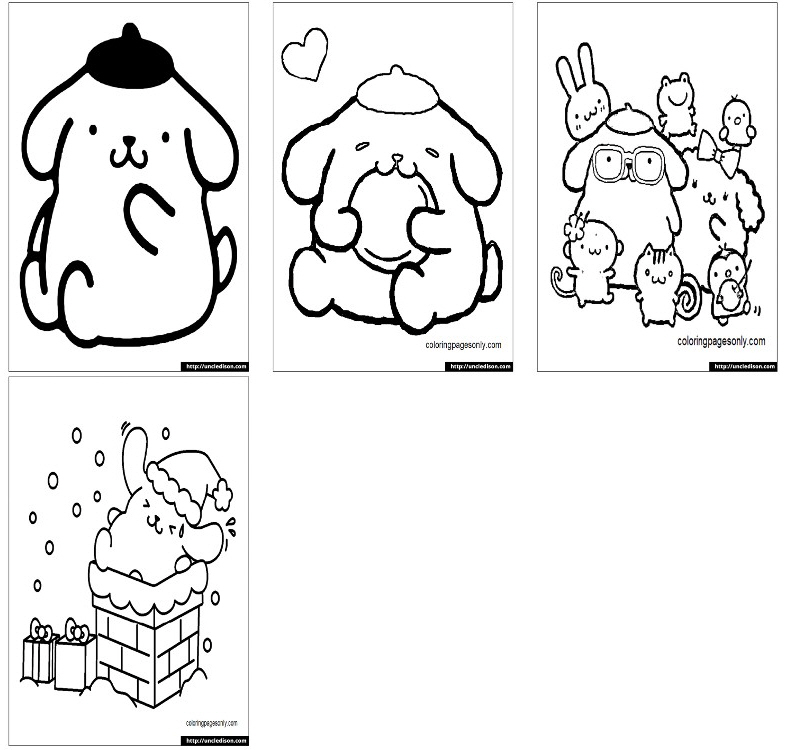 폼폼푸린 색칠공부 도안