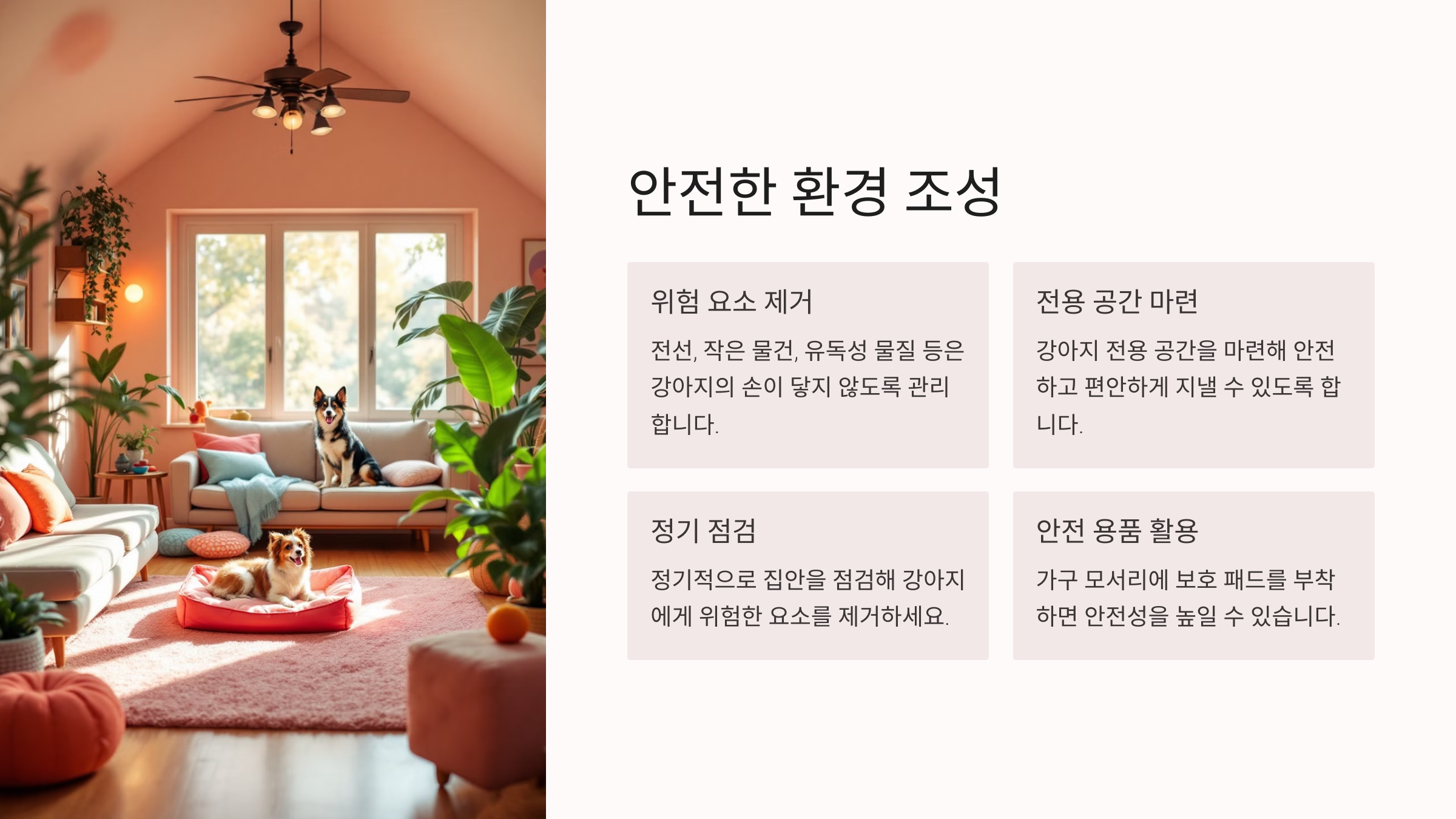 안전한 환경 조성