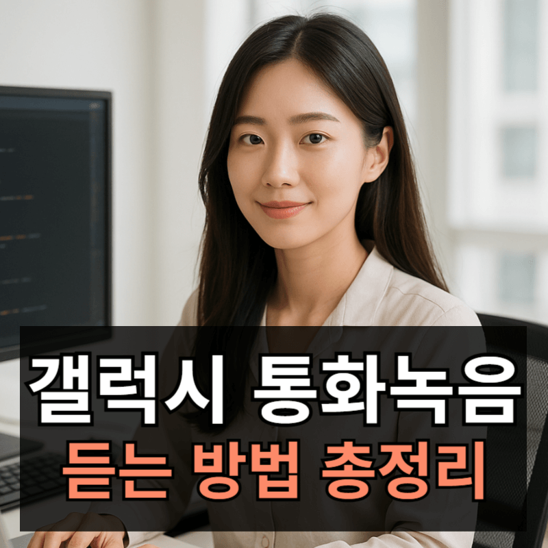 갤럭시 통화녹음 듣기 방법 총정리