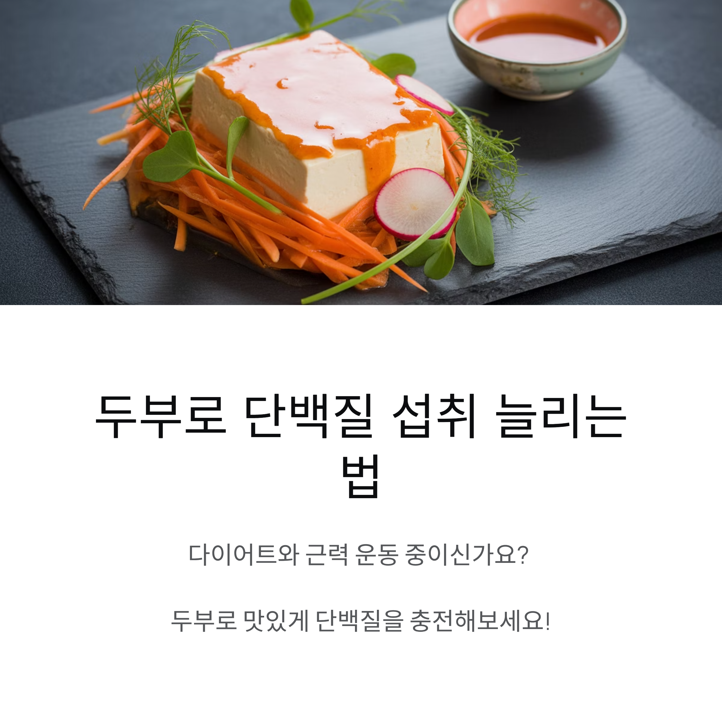 두부로 단백질 충전! 건강한 고단백 식단 완성하기