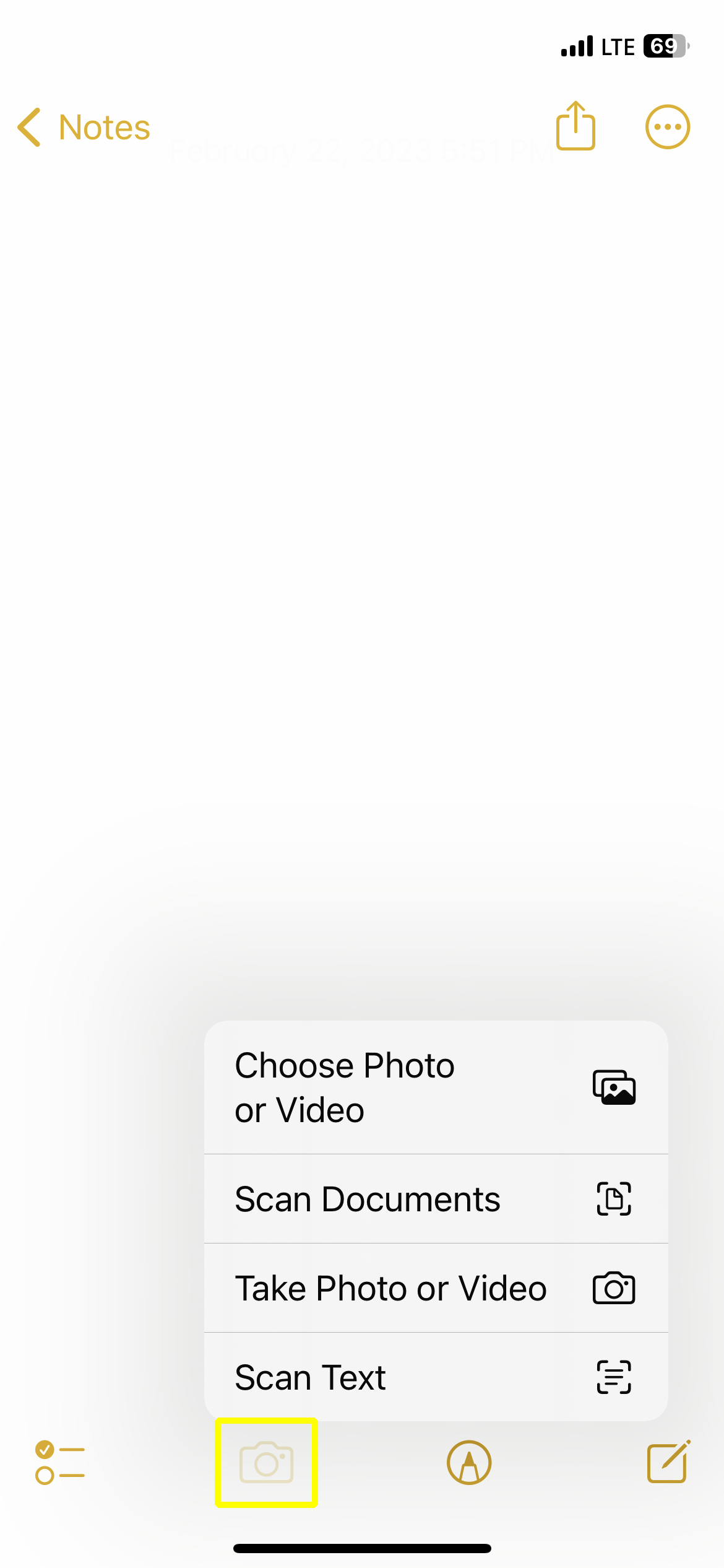 아이폰 메모 카메라 아이콘