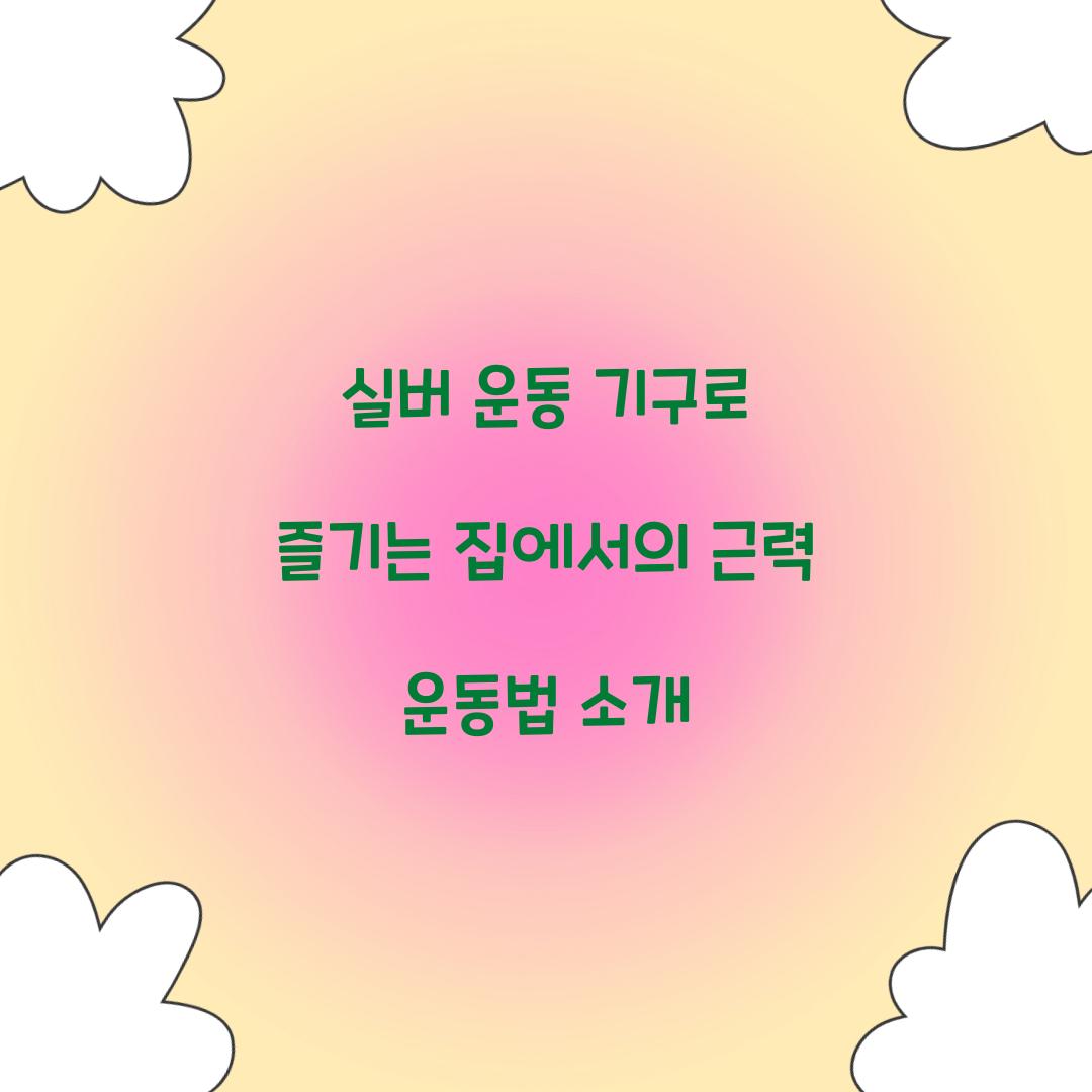 실버 운동 기구