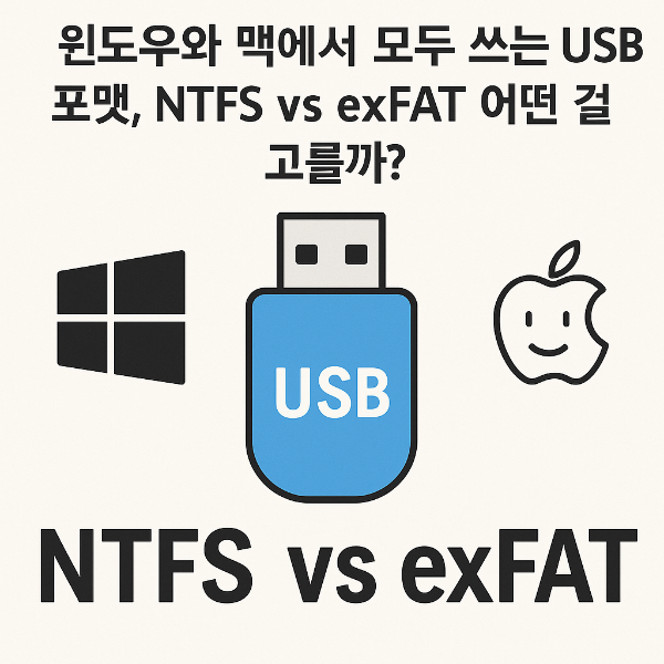 원도우와 맥에 적합한 NTFS 방식과 exFAT 방식에 대한 소개