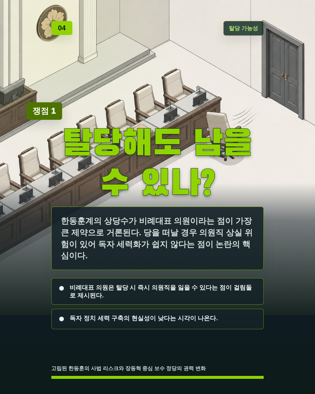 탈당해도 남을 수 있나?