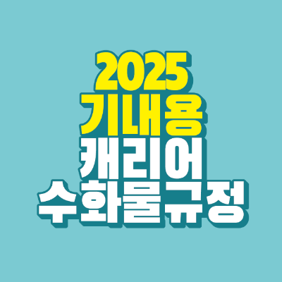 썸네일-2025-기내용-캐리어-수화물-규정
