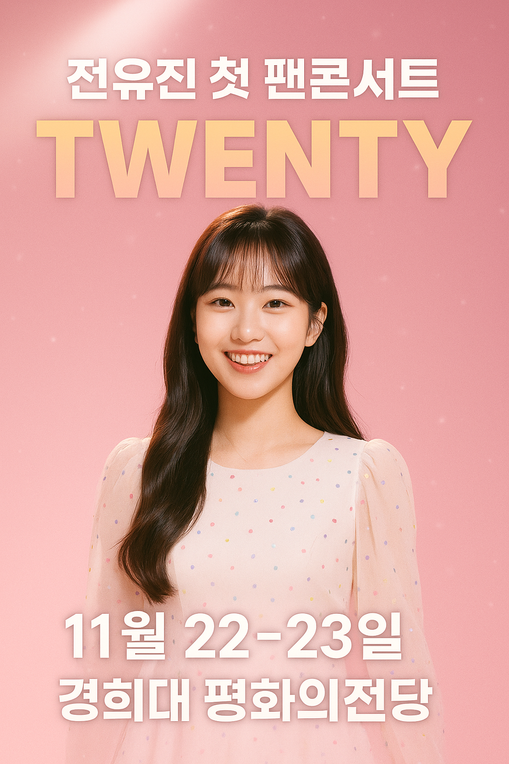 &ldquo;트로트가수 전유진의 첫 단독 팬콘서트 트웬티 포스터&rdquo;