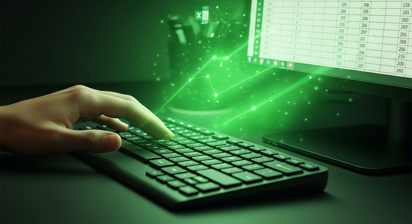 PC로 엑셀을 사용하는모습