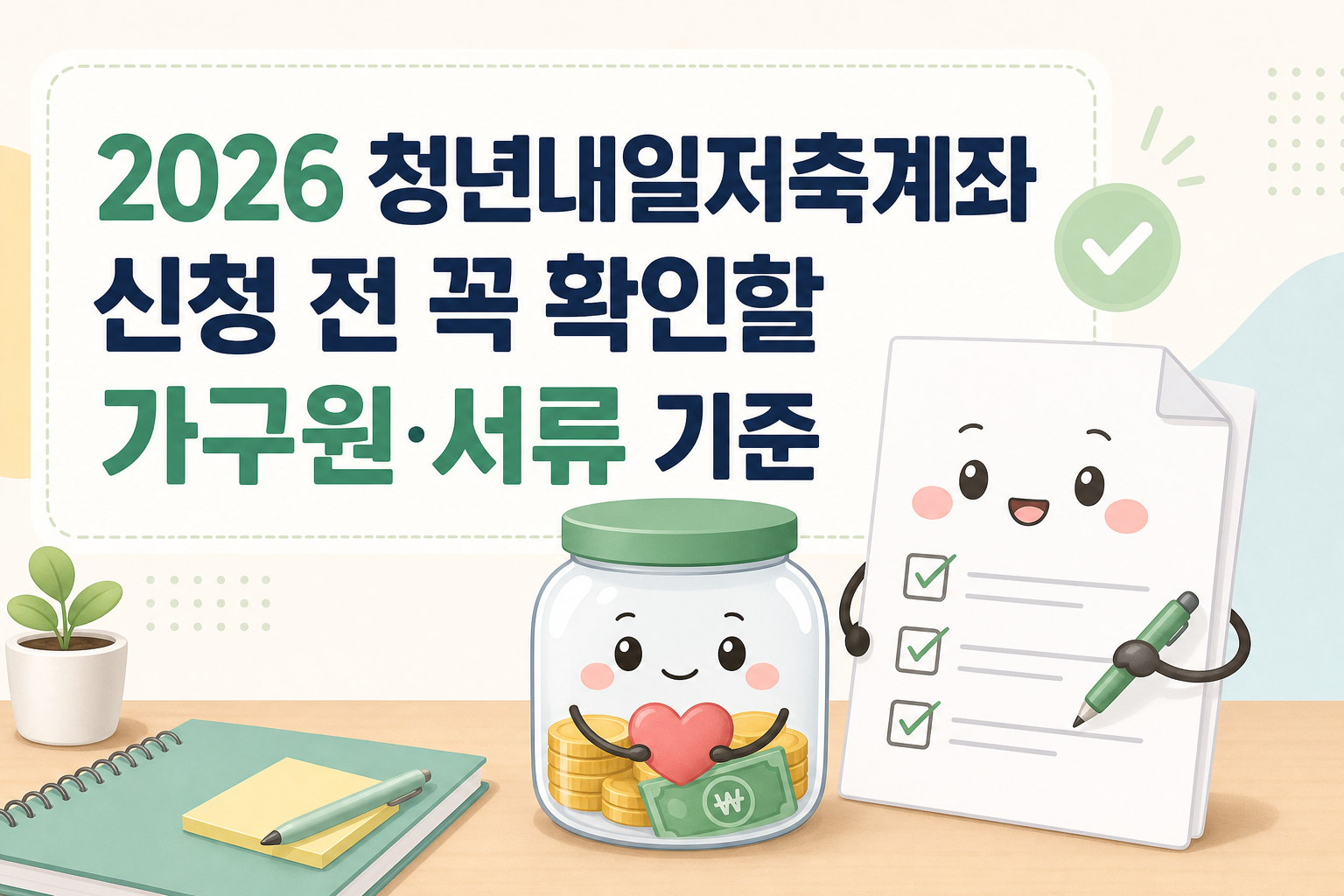 2026 청년내일저축계좌 신청 전 꼭 확인할 가구원 서류 기준
