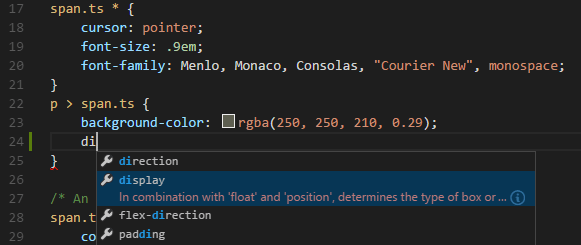 SCSS IntelliSense