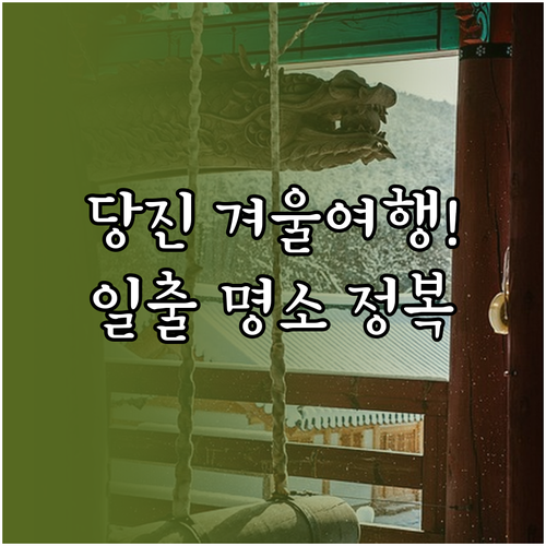 충남 당진 겨울 여행지 추천 삽교호와..