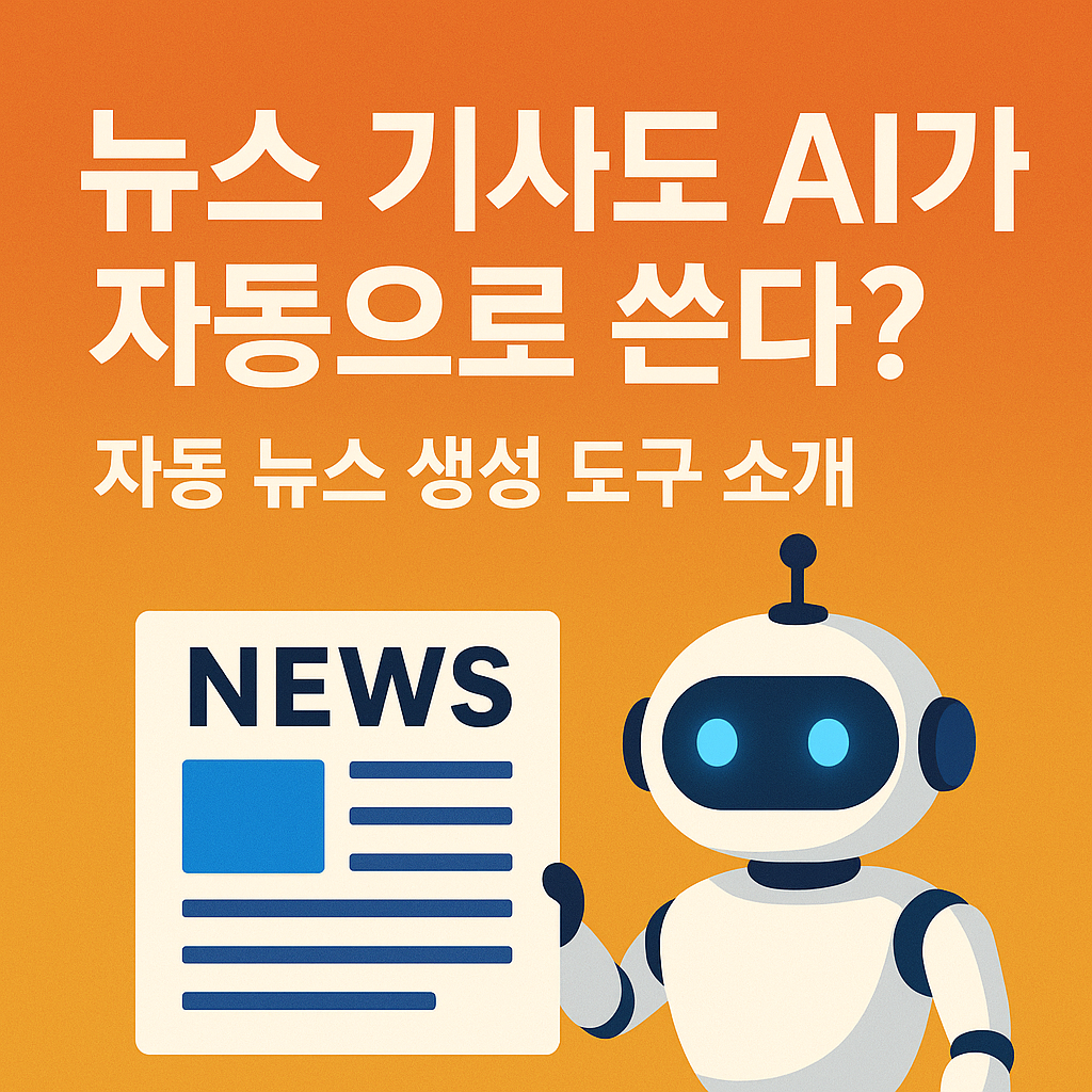 뉴스 기사도 AI가 자동으로 쓴다? 자동 뉴스 생성 도구 소개