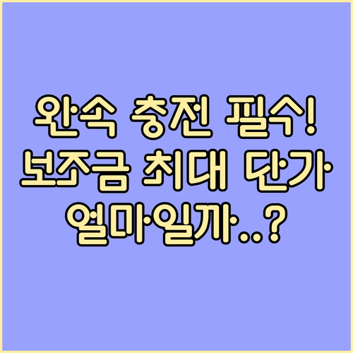 전기차 완속 충전기 설치 보조금 최대..