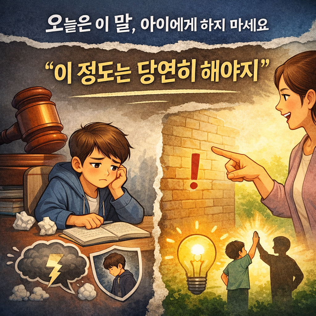 아이에게 하지 말아야할 "이 정도는 해야지"